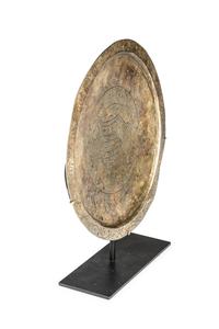 A Byzantine Gilt Silver Paten with Fish and Breadbasket