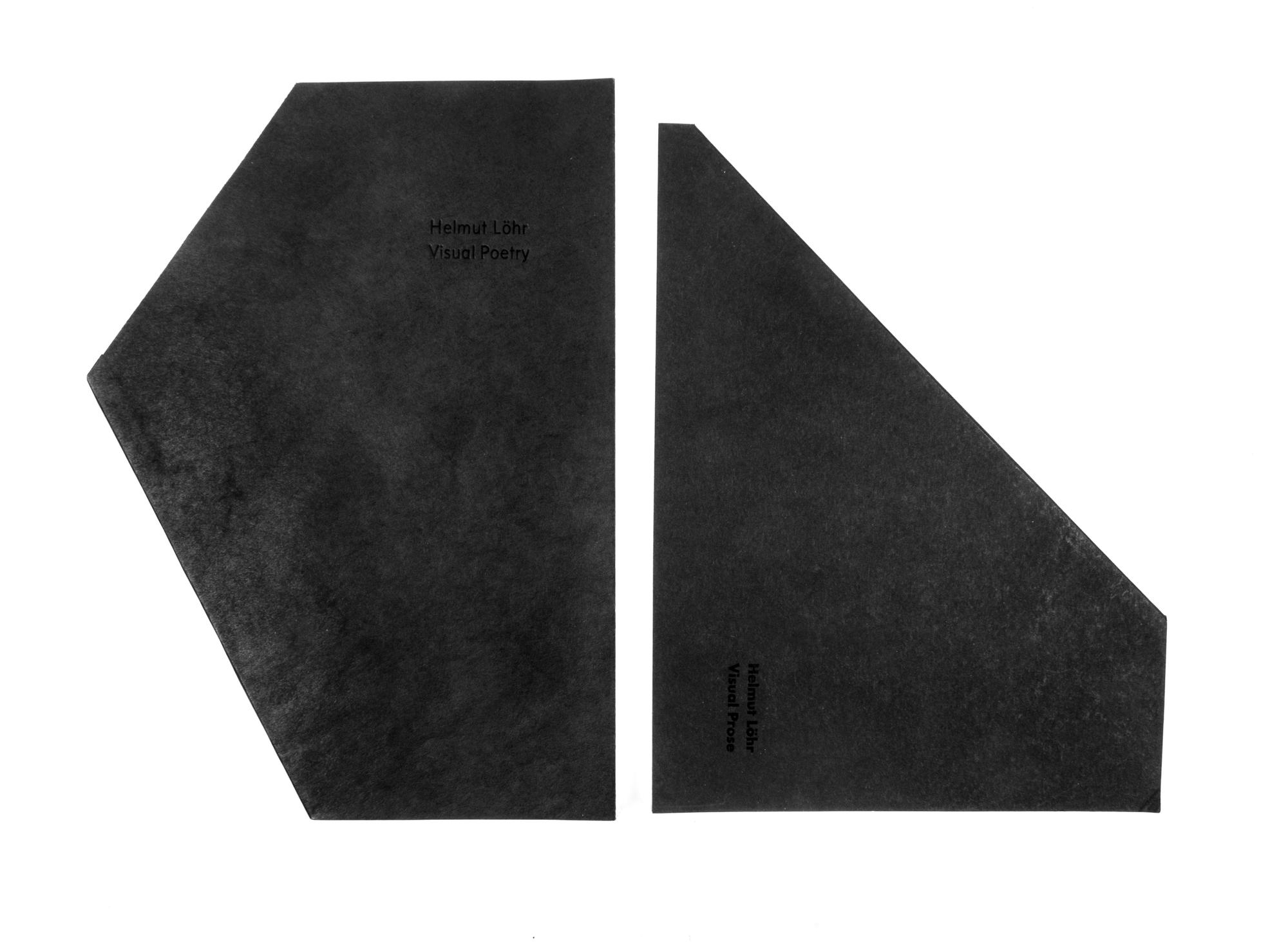LOHR, HELMUT. Visual Prose [and] Visual Letters. Berlin, 1987, 1988. 2 vols. Limited, signed.