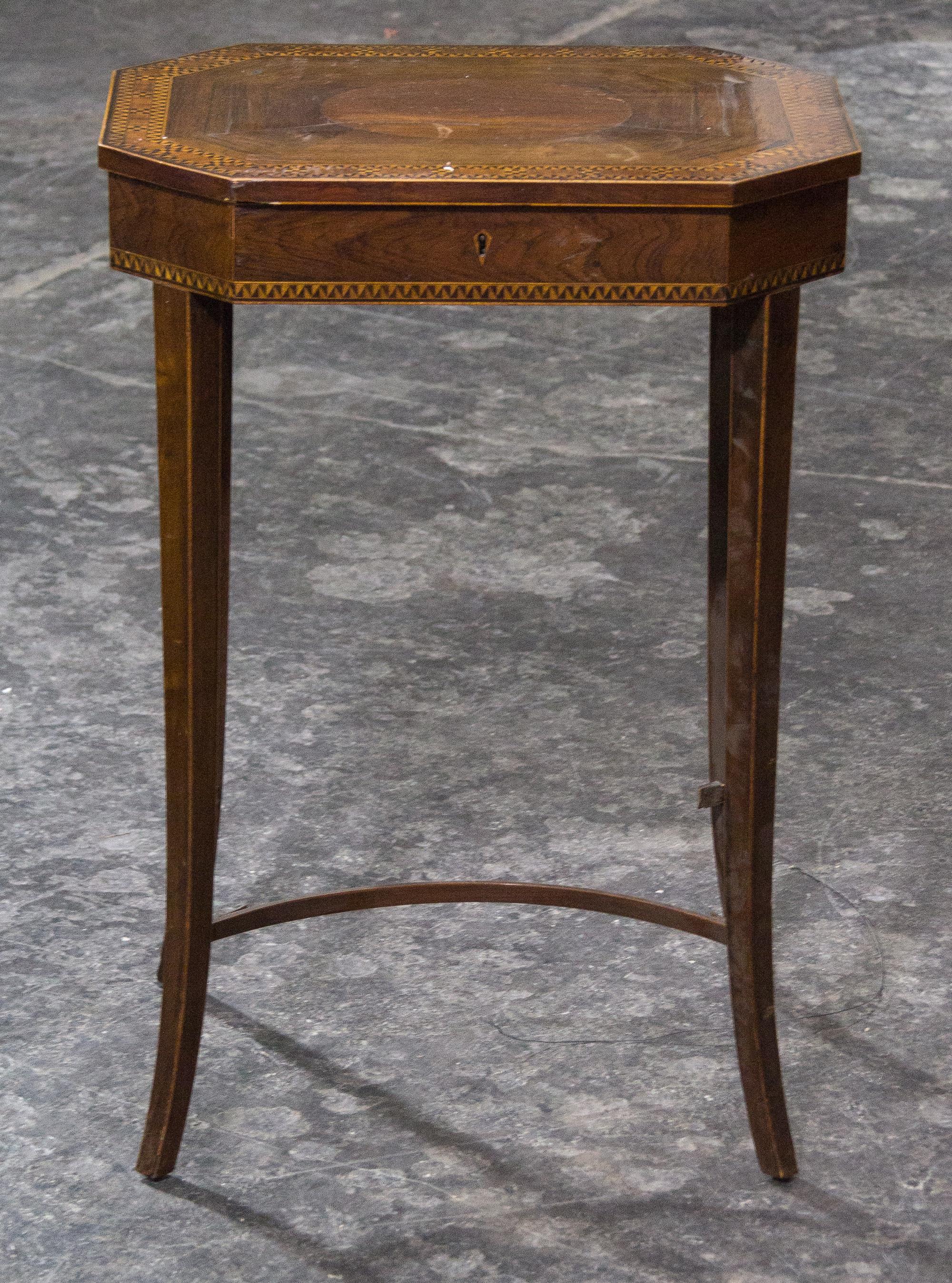 A Regency Style Sewing Table Height 28 3/4 inches. — 19TH CENTURY