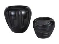 Carved Blackware Pottery