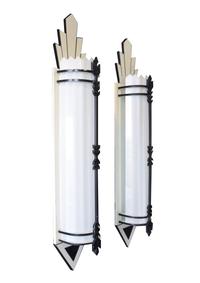 A Pair of Theatre Wall Sconces 10.5" W x 8.5" D x 59.5" H, — United States, Circa 1930