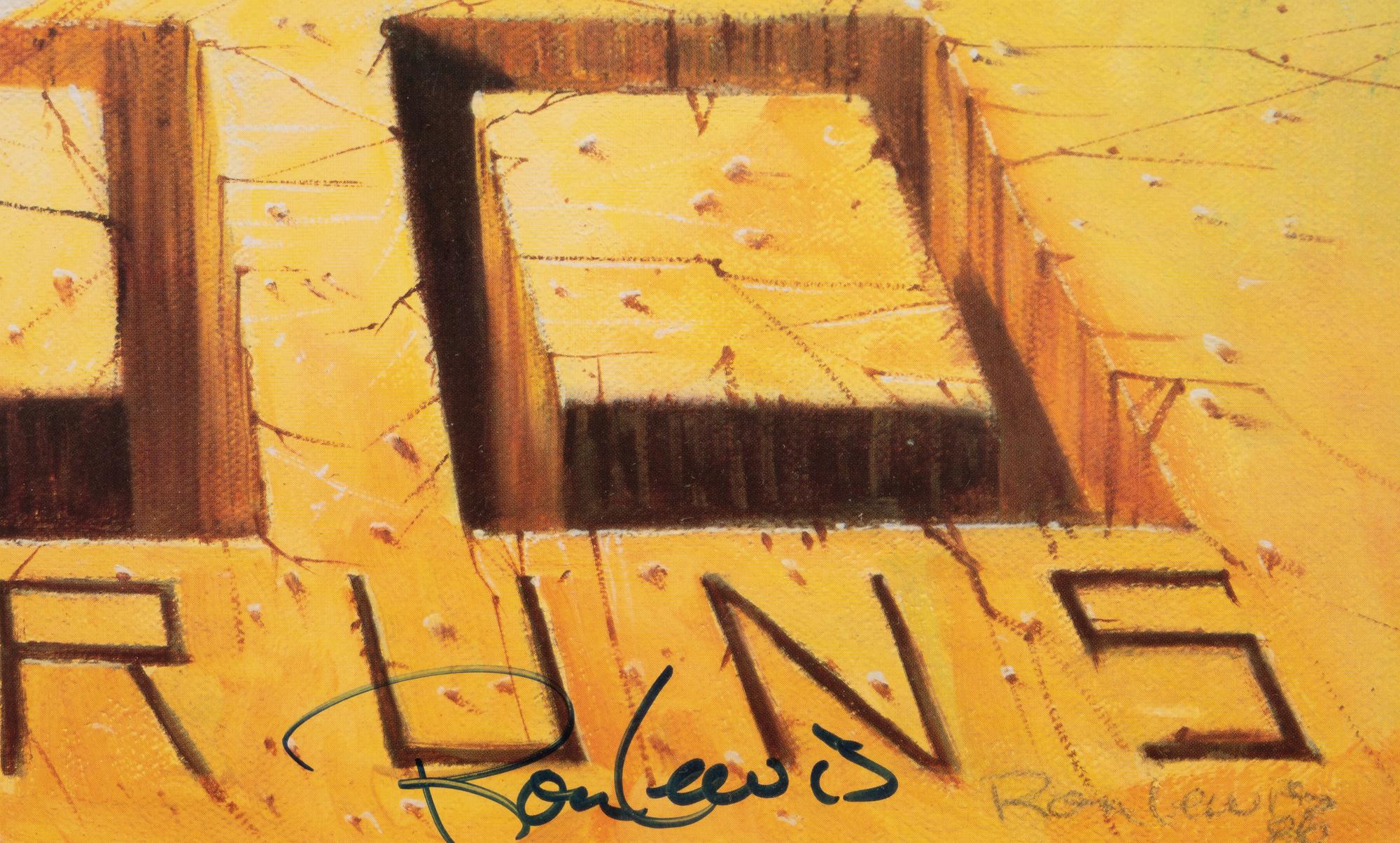 A 500 Home Run Club Signed Autograph Ron Lewis Print (Beckett Authentication Services Letter BAS Certified)