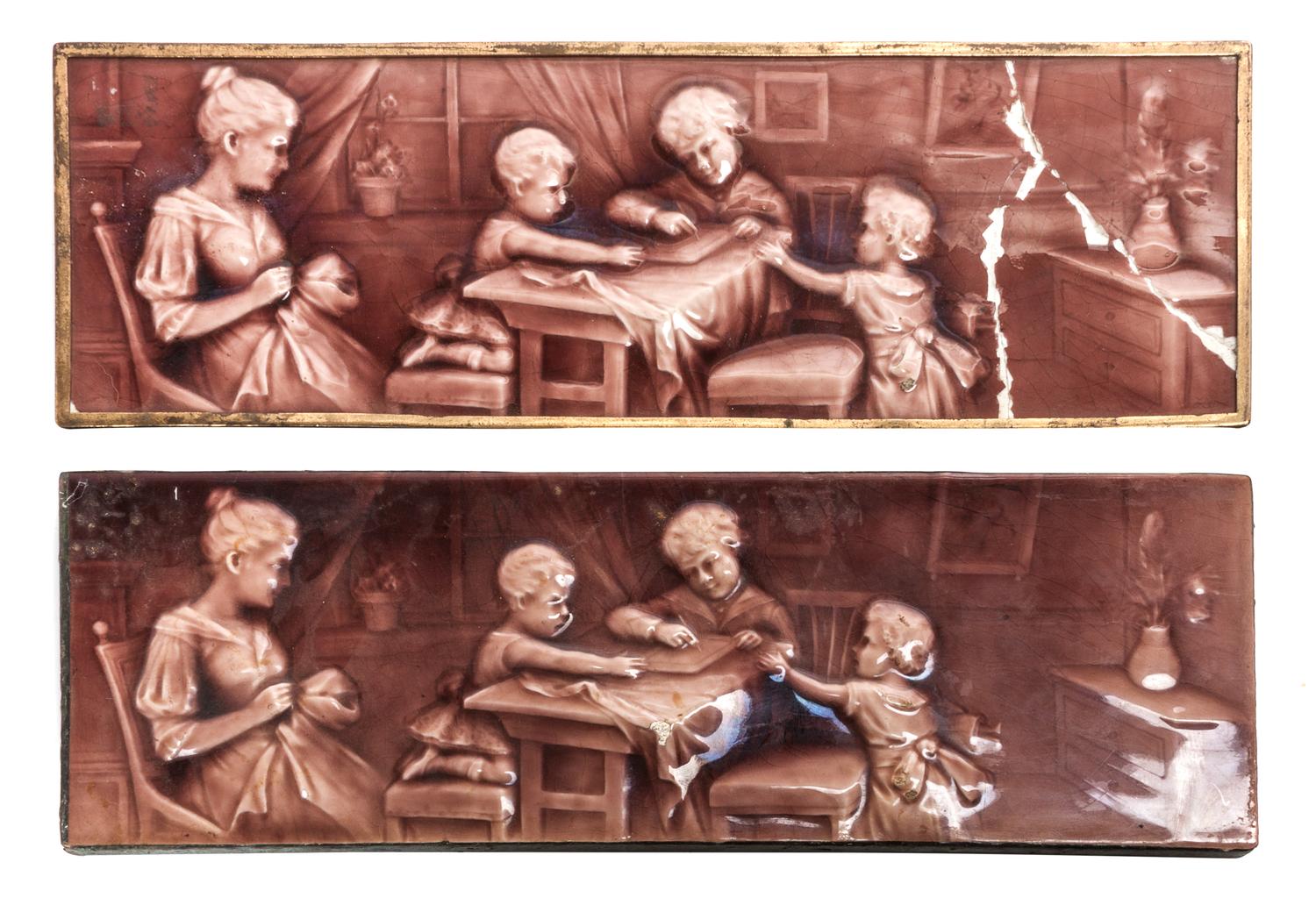 An American Pottery Tile 6 x 18 inches.