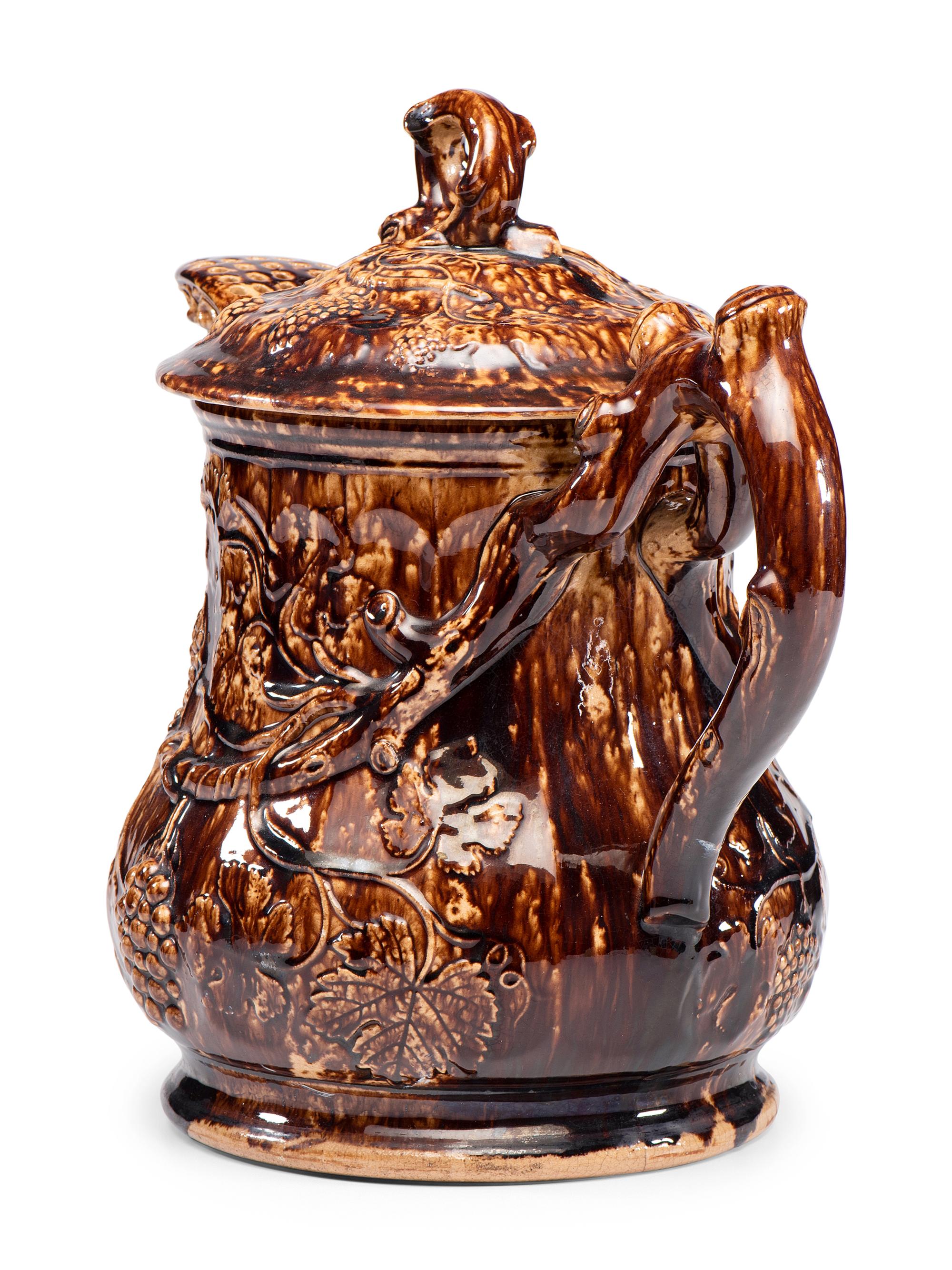 A Rockingham Glaze Presentation Ice Water Pitcher