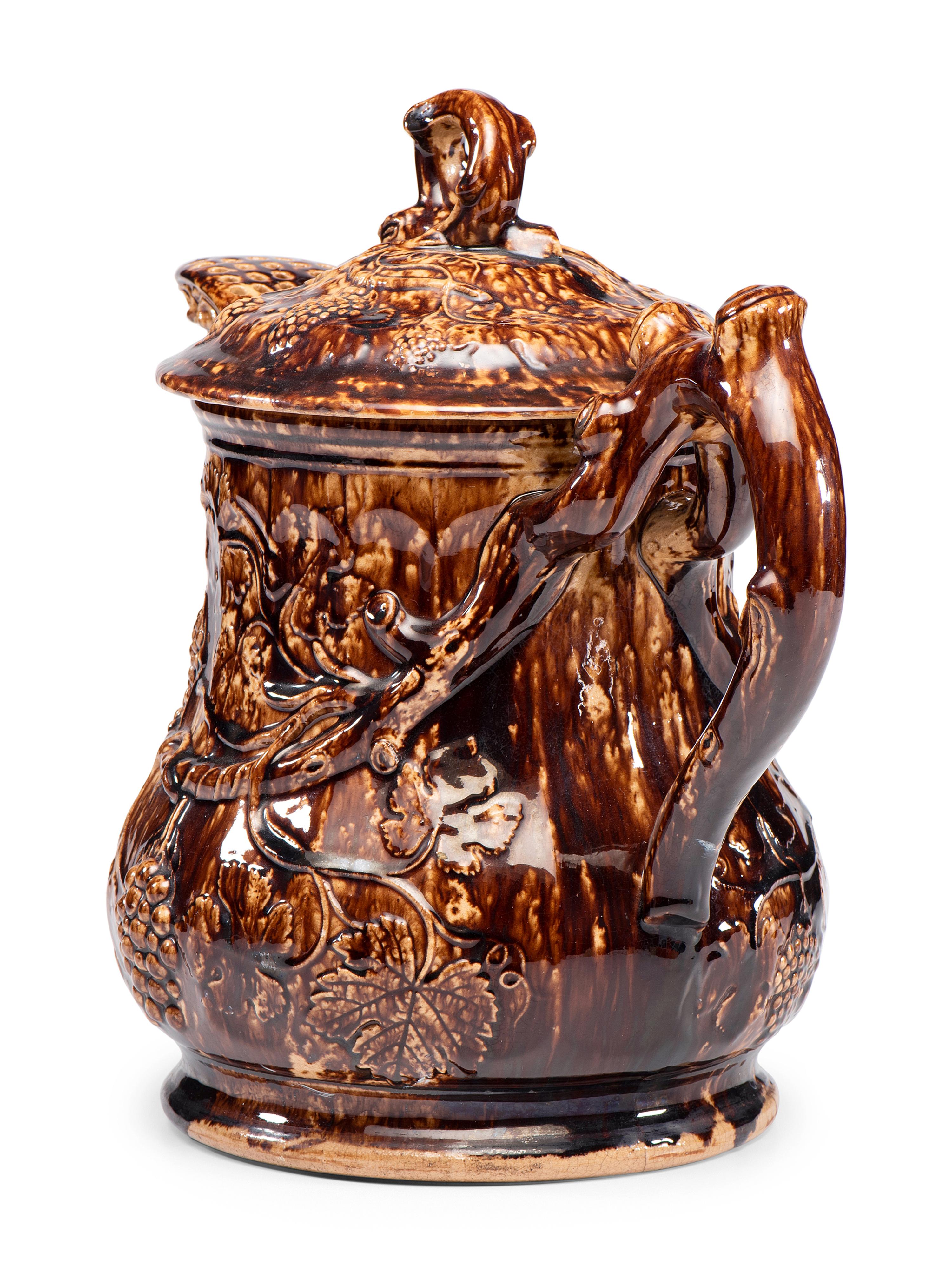 A Rockingham Glaze Presentation Ice Water Pitcher