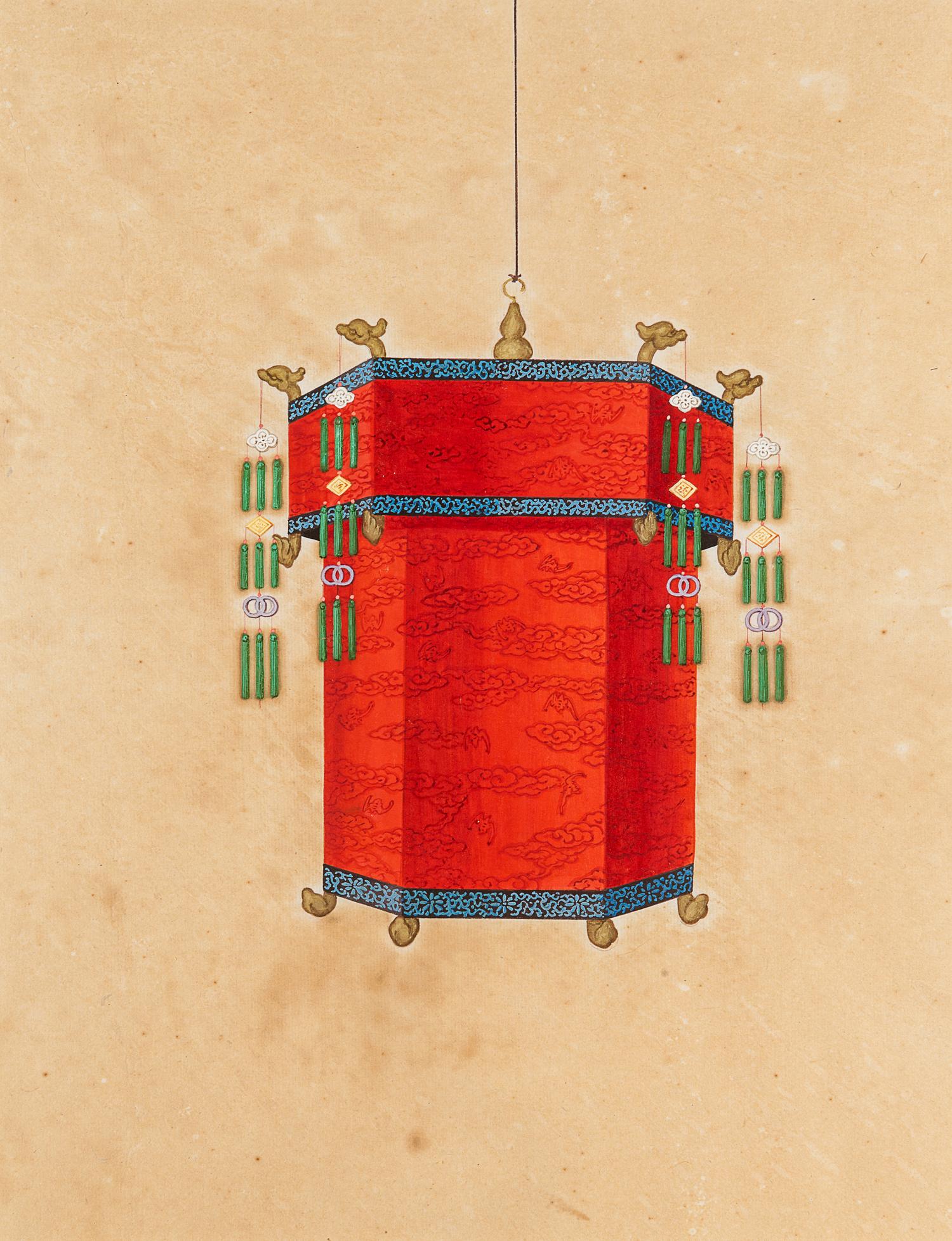 Four Export Drawings of Lanterns