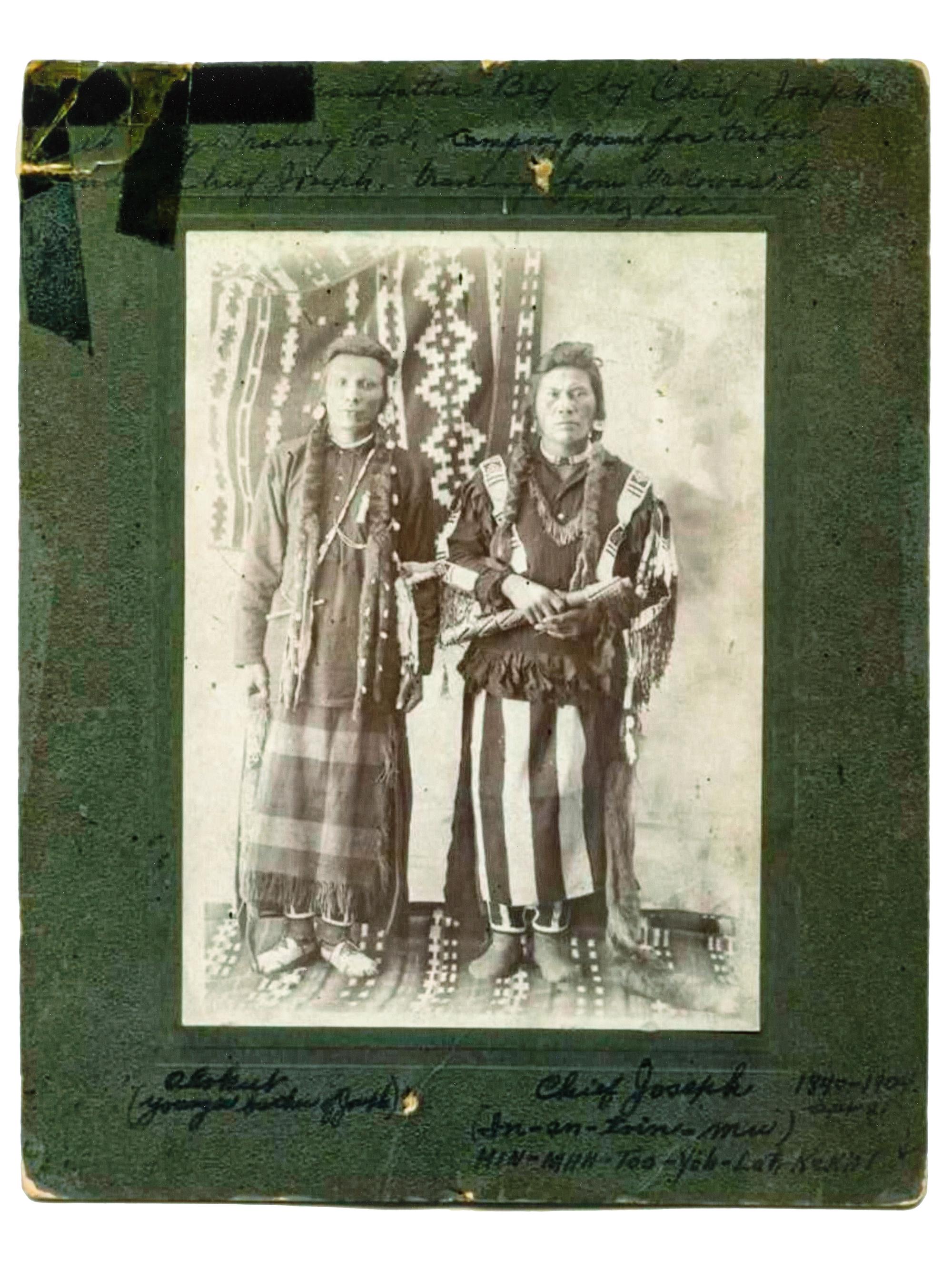 Nez Perce Painted Flute, with Photograph