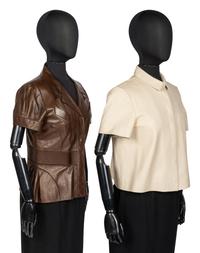 Two Designer Leather Shirts: Fendi & Burberry, 2000-10s