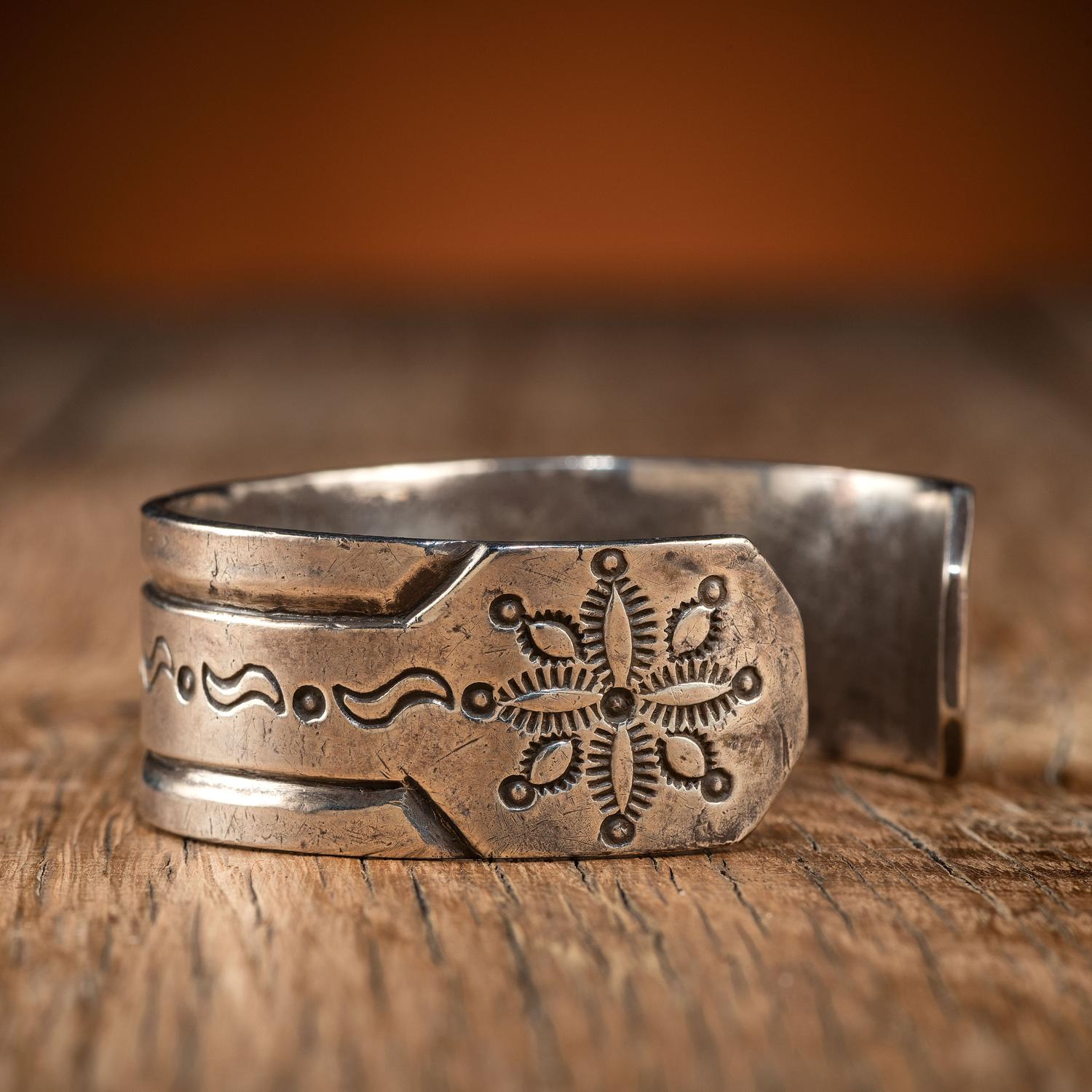 Navajo Stamped Ingot Cuff Bracelet