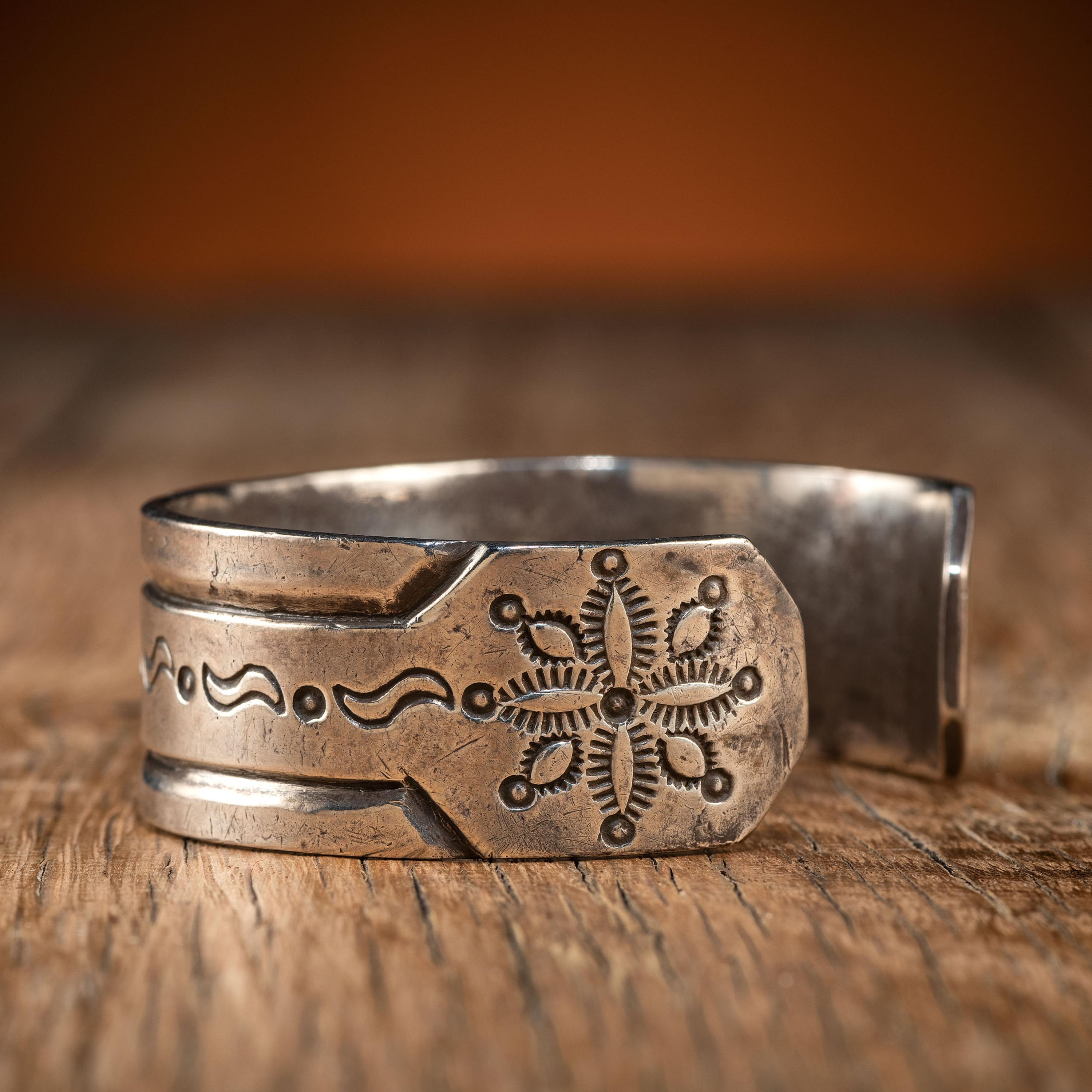 Navajo Stamped Ingot Cuff Bracelet