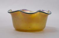 A Loetz Glass Bowl, Height 2 3/4 inches.