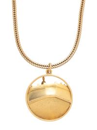 VAN CLEEF & ARPELS, YELLOW GOLD AND DIAMOND PENDANT