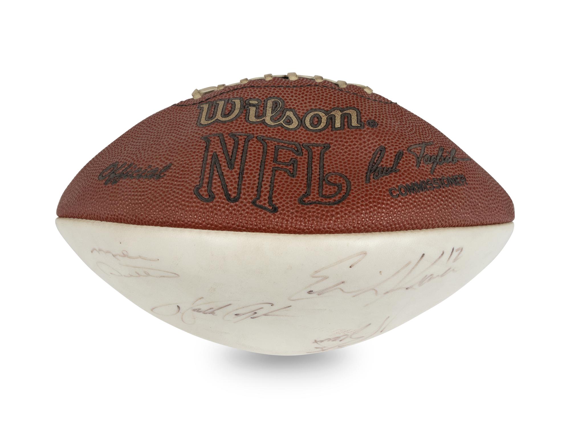 A Chicago Bears Multi Signed Autograph Football Including Walter Payton, Mike Ditka and Dick Butkus (Beckett Authentication Services BAS Certified),