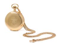 A 14 Karat Yellow Gold Hunter Case Pocket Watch, Waltham,
