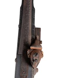 An Ottoman Bone and Metal Inlaid Flintlock Rifle