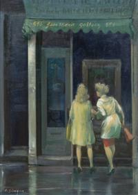 Clyde Singer, (American, 1908-1998), Gallery on 3rd Avenue, 1963