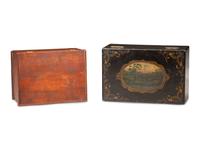 Two Paint Decorated Dresser Boxes