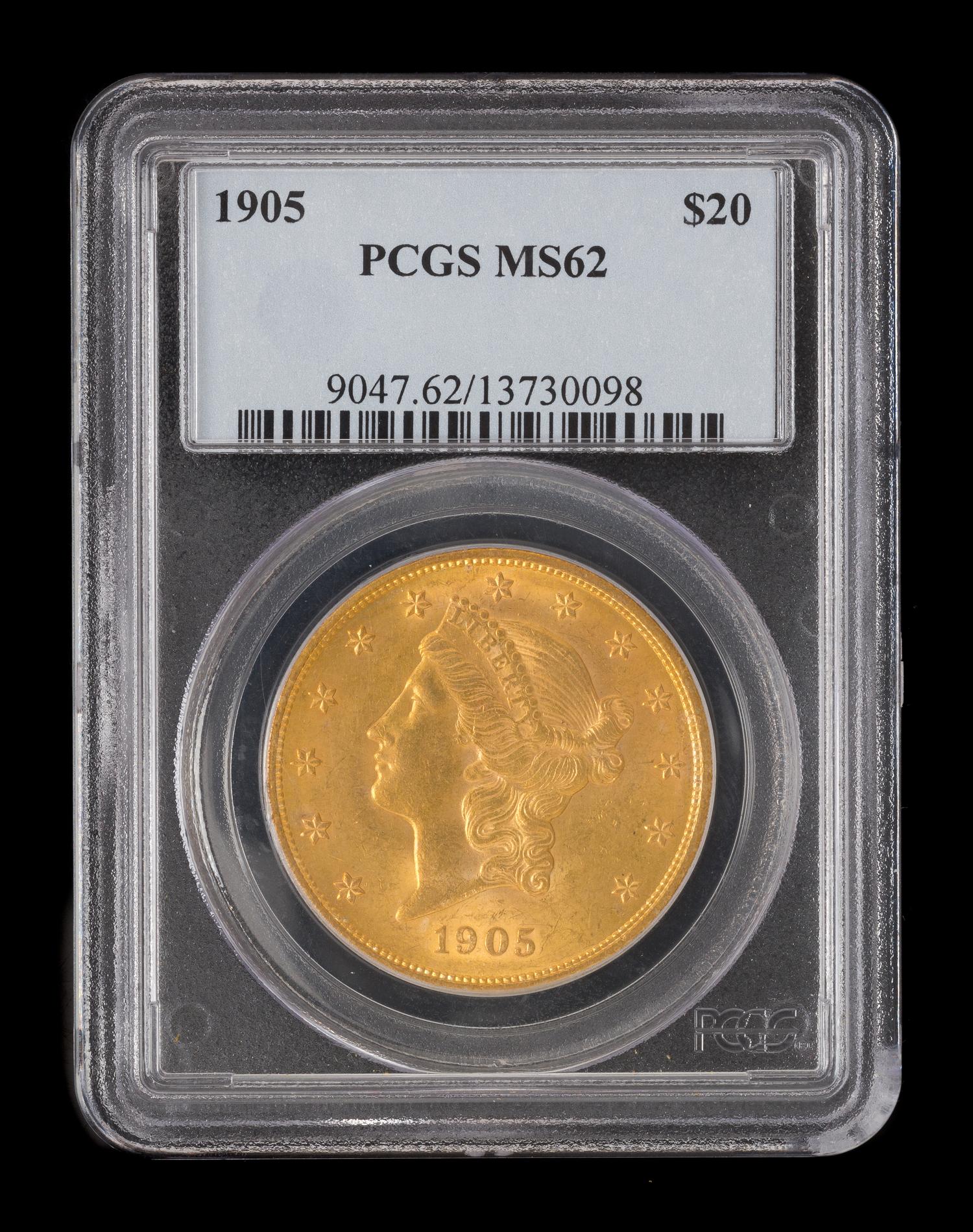 A United States 1905 Liberty Head $20 Gold Coin