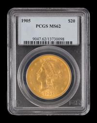 A United States 1905 Liberty Head $20 Gold Coin