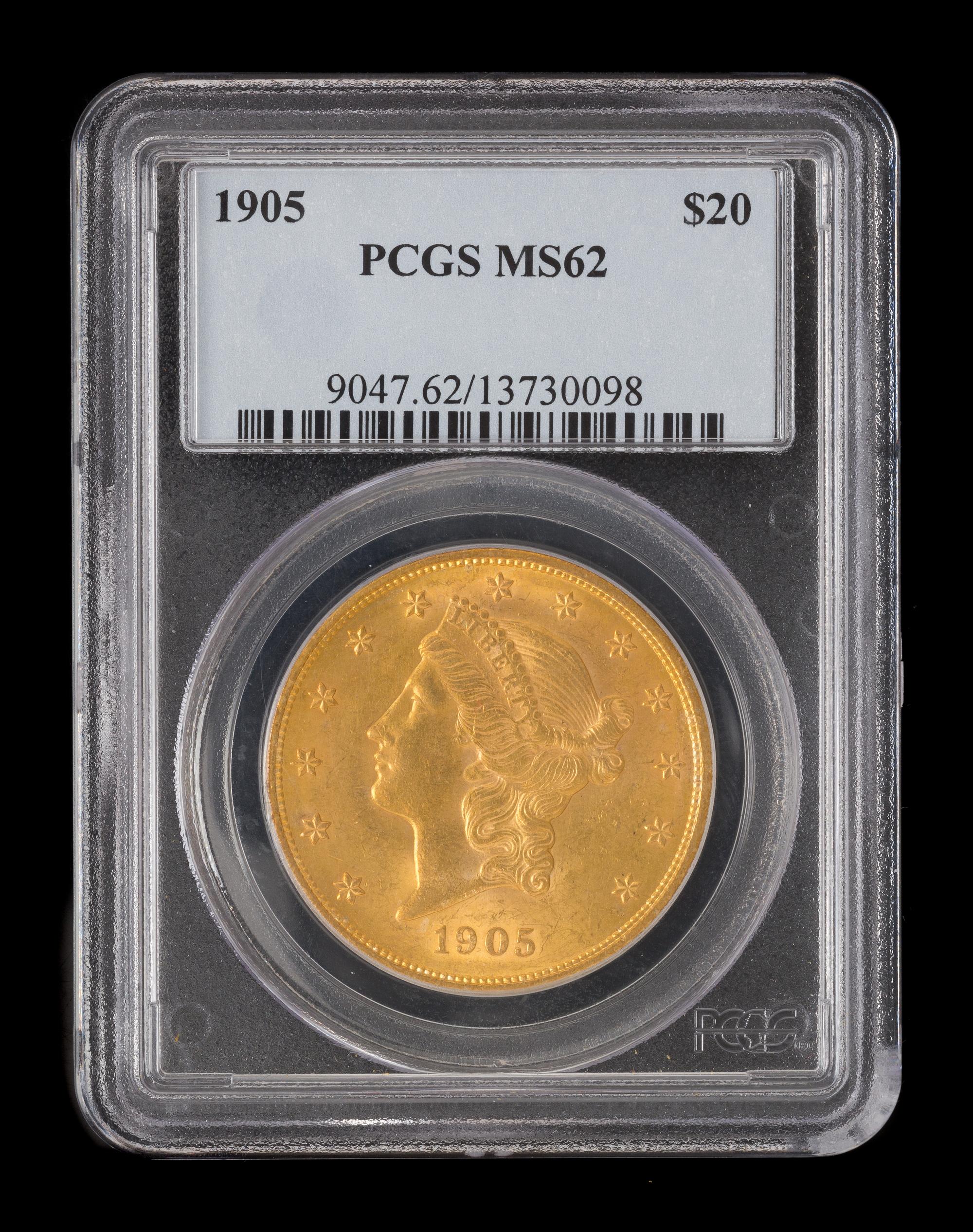 A United States 1905 Liberty Head $20 Gold Coin
