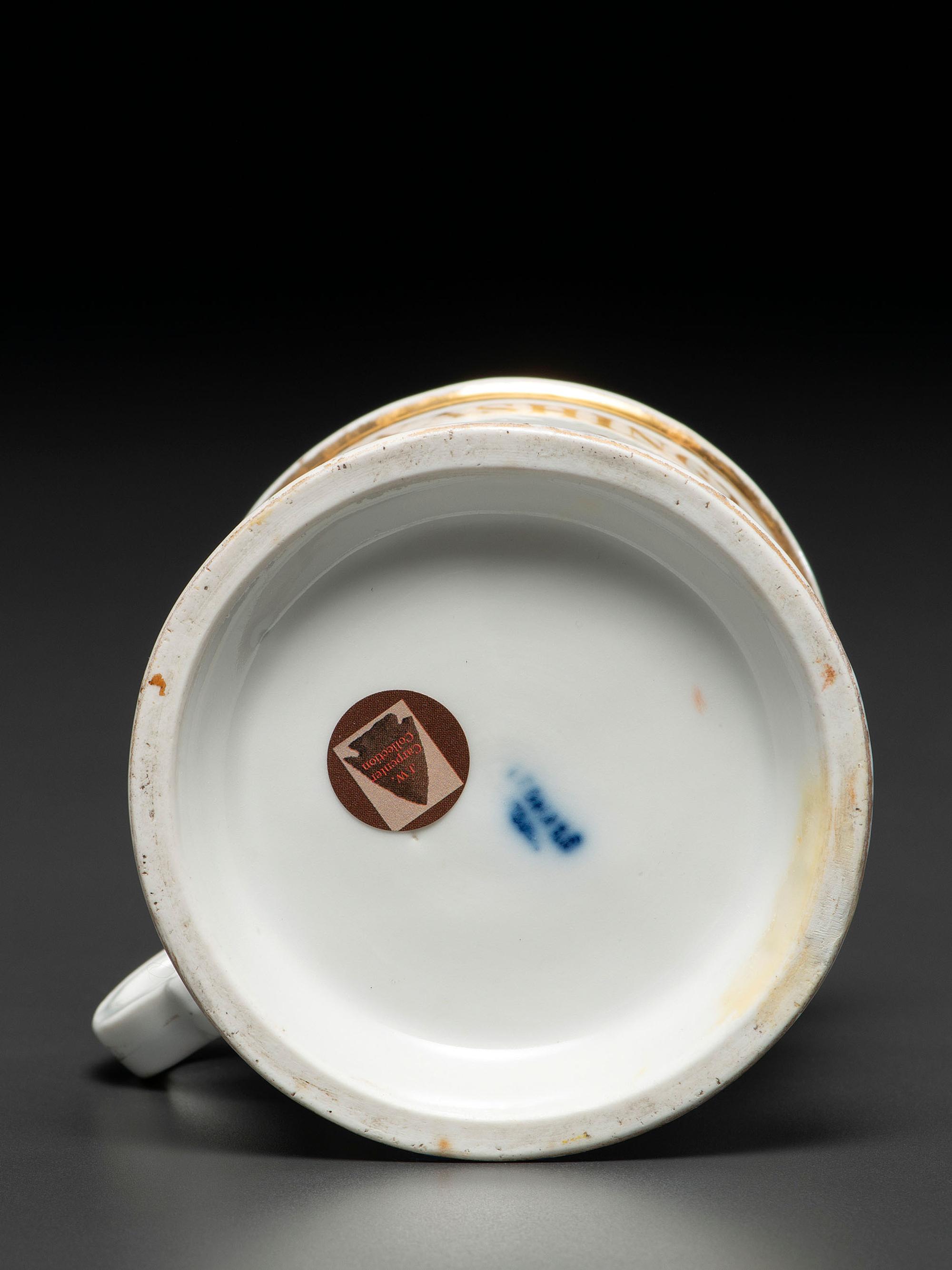 A Porcelain Shaving Mug Depicting George Washington