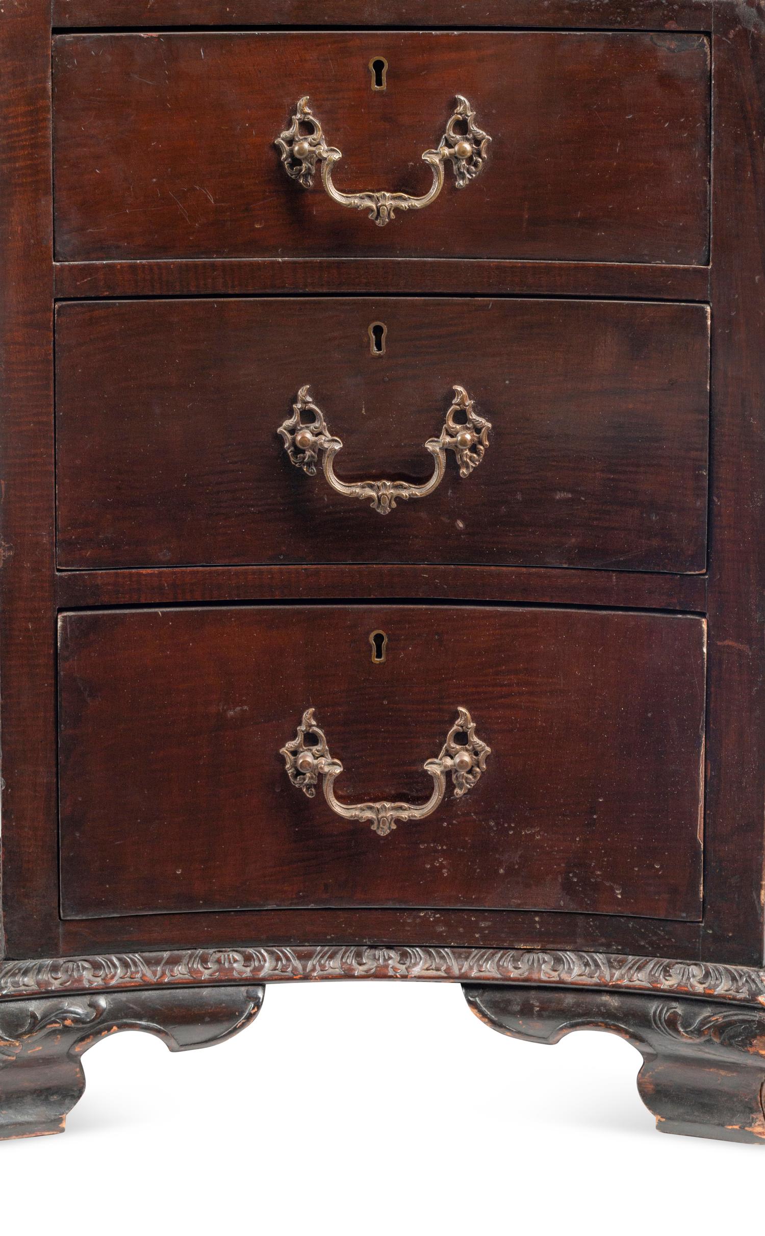 A George III Carved Mahogany Partners Desk