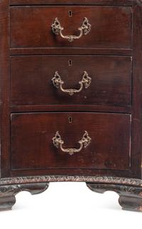 A George III Carved Mahogany Partners Desk