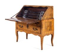 A Louis XV Style Burlwood Bureau en Pente
