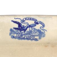 A Staffordshire Historical Blue "View of Lake George" Platter