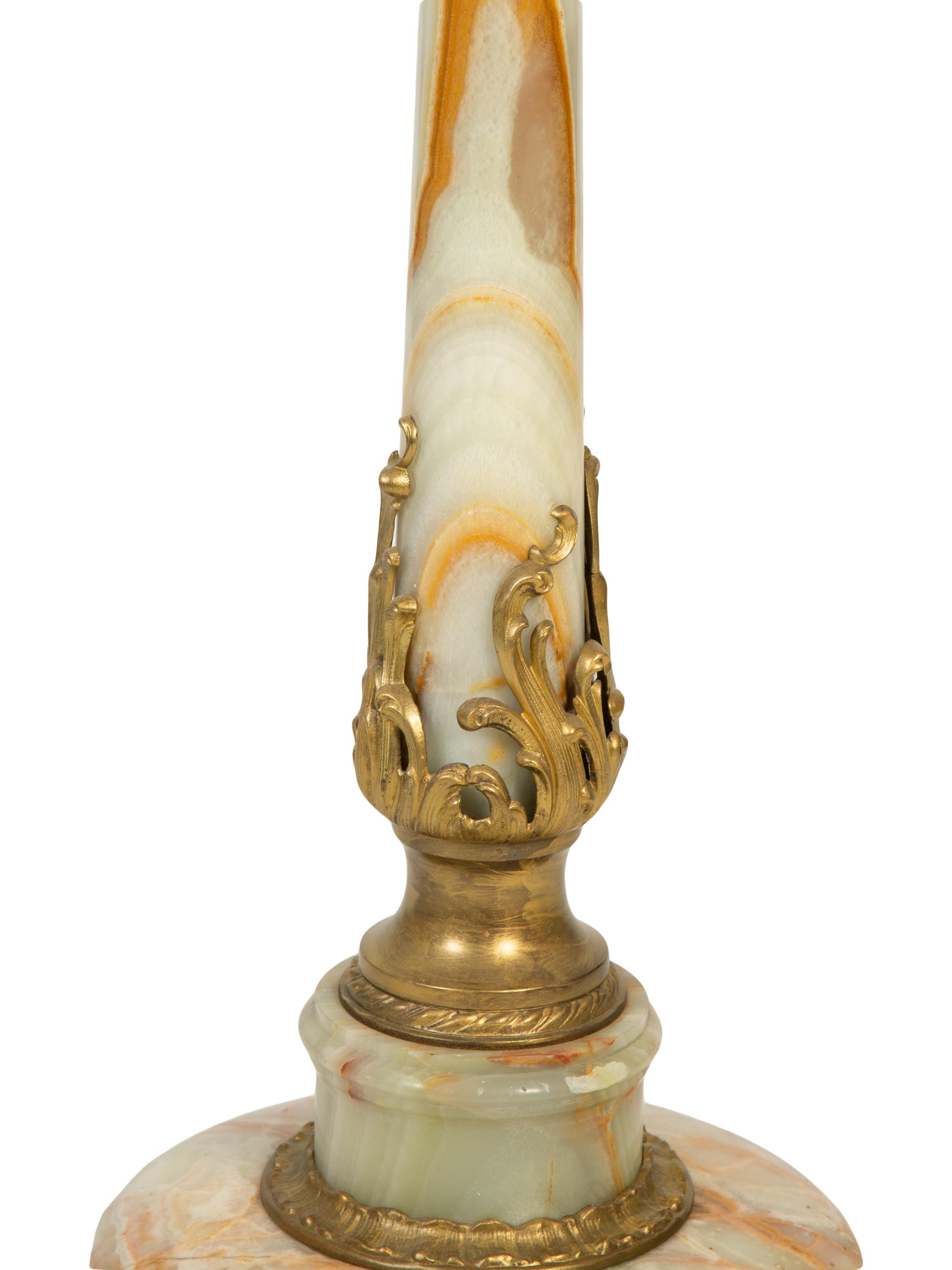 A Louis XV Style Gilt Bronze and Onyx Side Table — LATE 19TH/EARLY 20TH CENTURY
