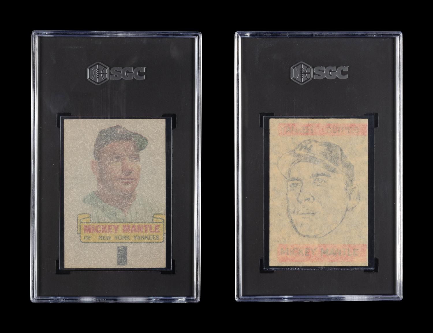 A Group of 1965 Topps Transfers and 1966 Topps Rub Offs Mickey Mantle Issues