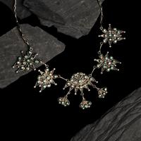 Zuni Petit Point Turquoise and Silver Necklace