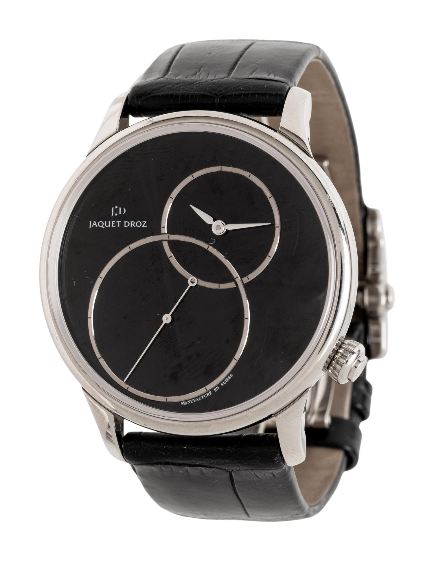 JAQUET DROZ, REF/ J00603070 STAINLESS STEEL 'GRANDE SECONDE' WATCH