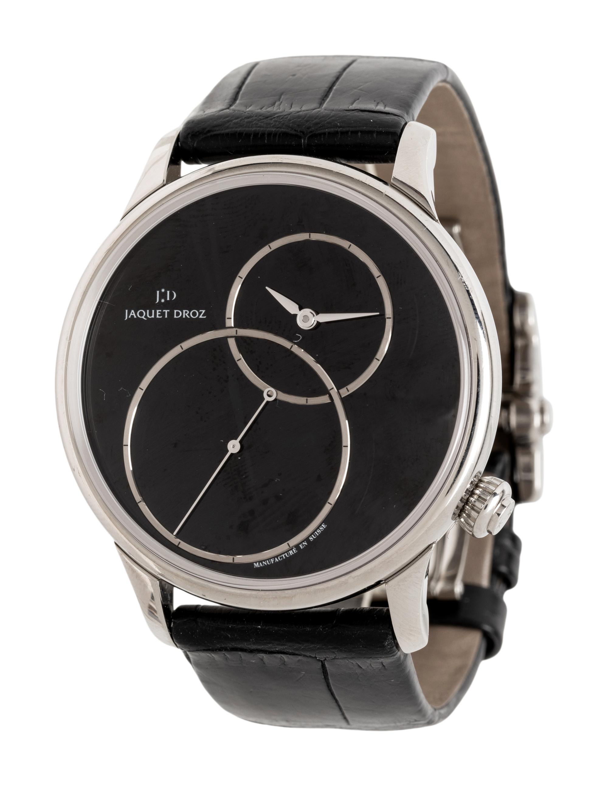JAQUET DROZ, REF/ J00603070 STAINLESS STEEL 'GRANDE SECONDE' WATCH