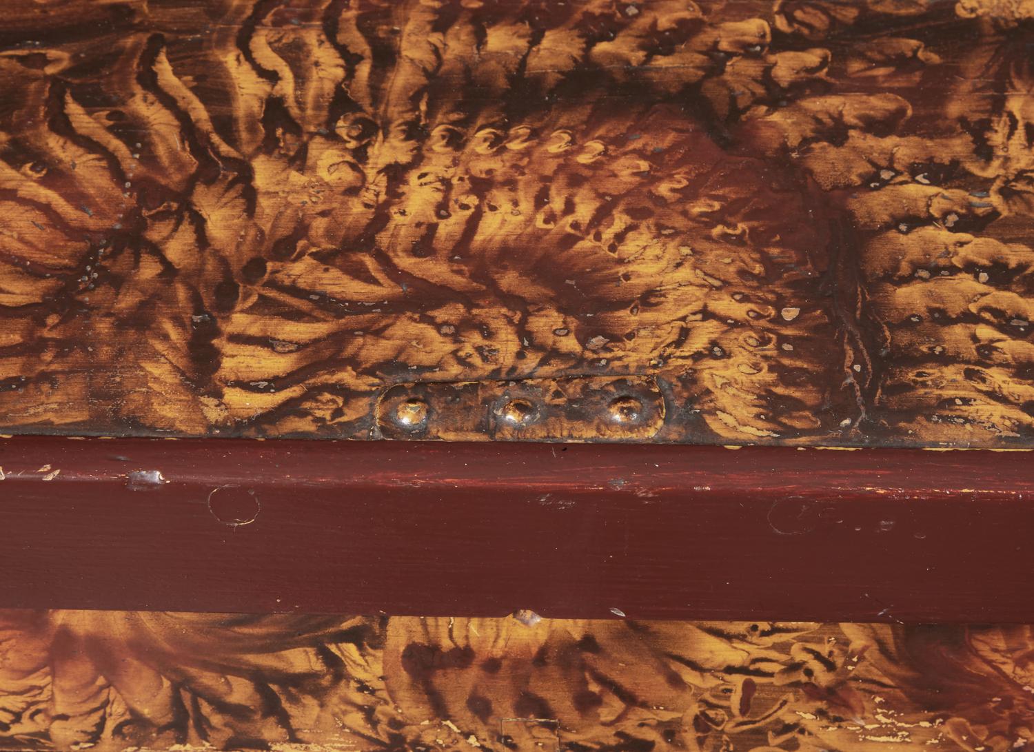 A Classical Painted and Vinegar Grained Standing Desk
