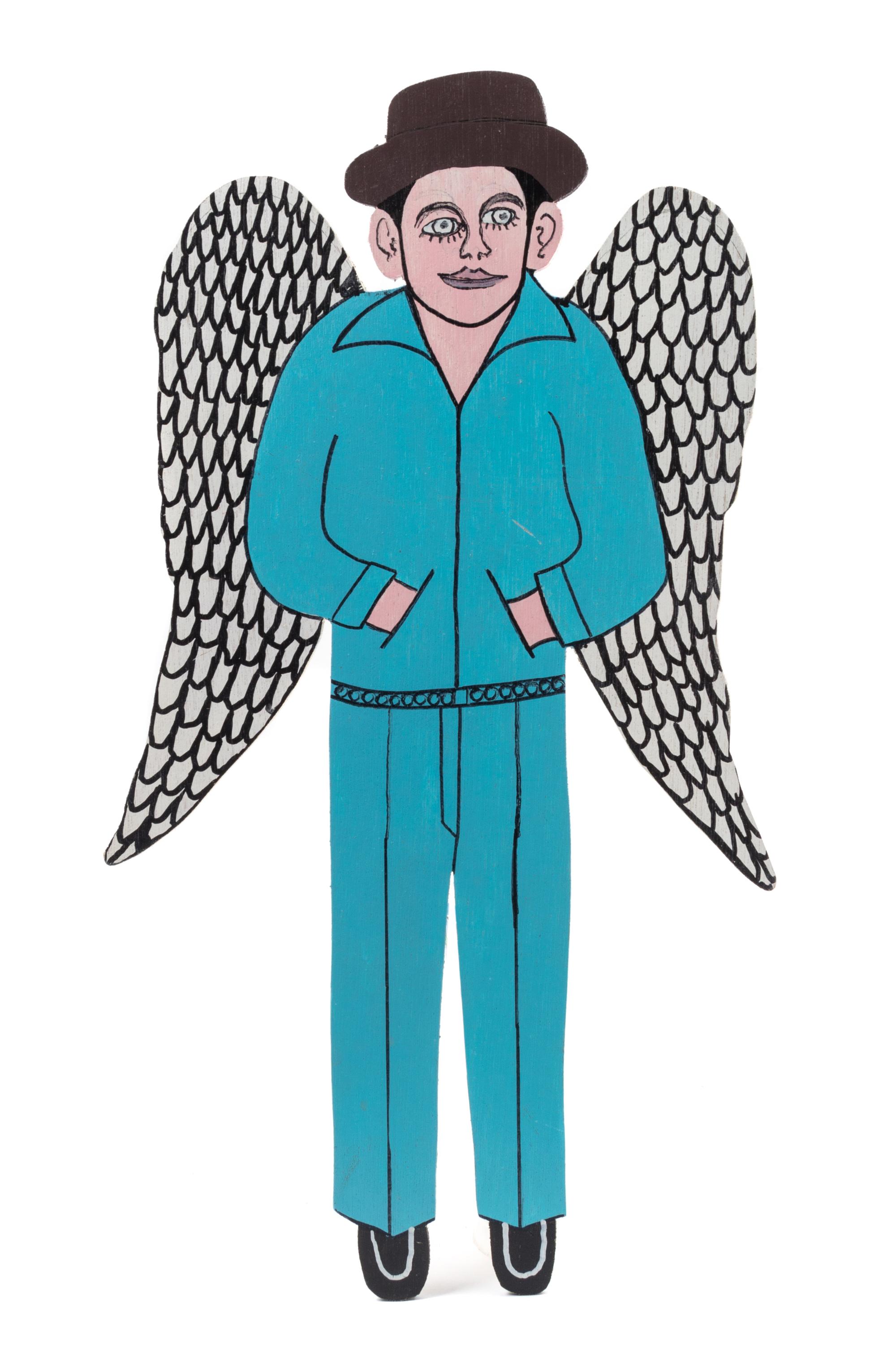 Howard Finster, (American, 1916-2001), Howard Finster as an Angel, #12,820, Dec 17, 1989