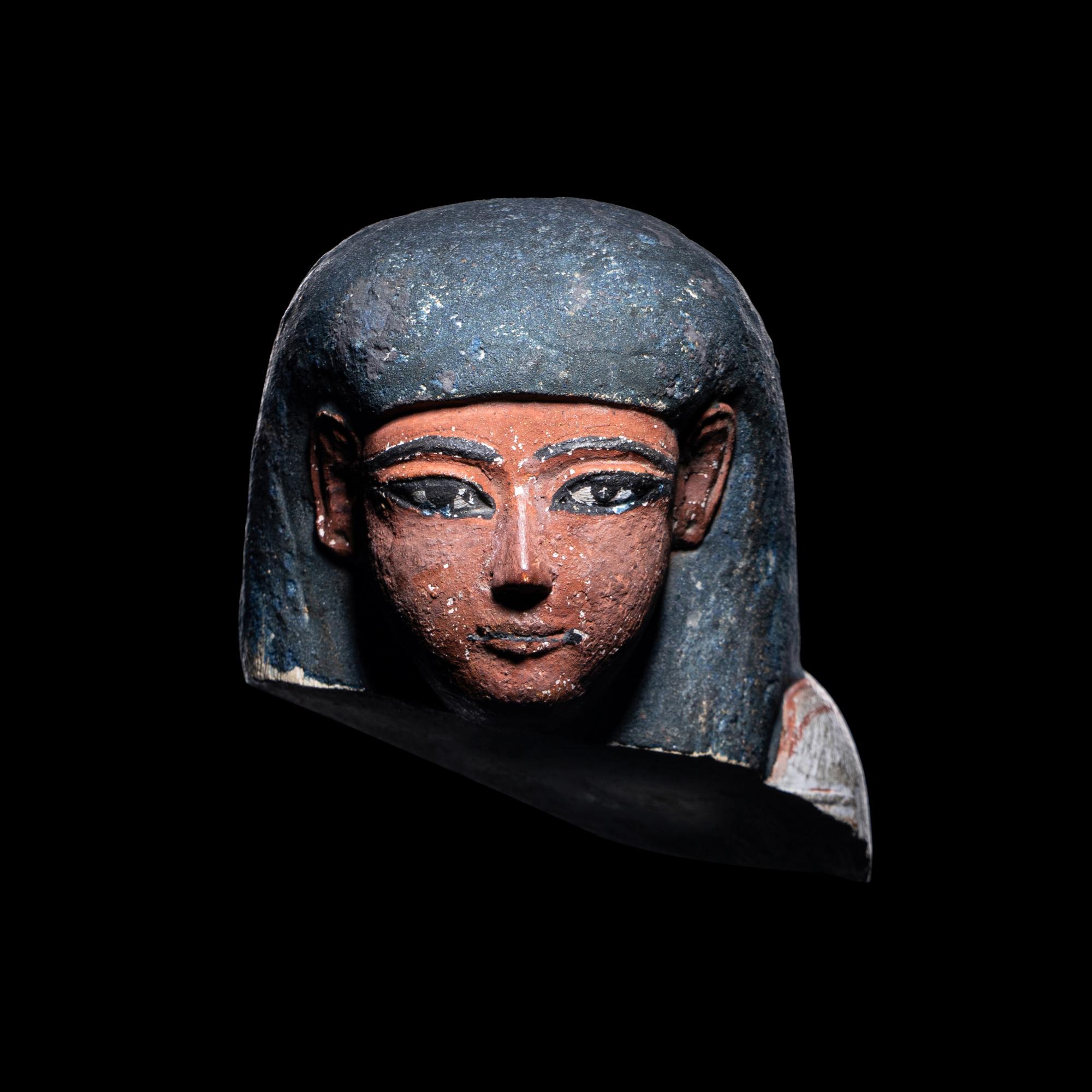 An Egyptian Painted Limestone Ushabti