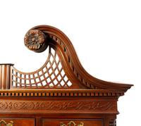 An American Chinese Chippendale Style Carved Mahogany Chest on Chest
