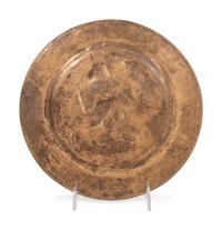 A Continental Gilt Bronze Plate
