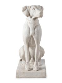 A Composition Marble Seated Dog