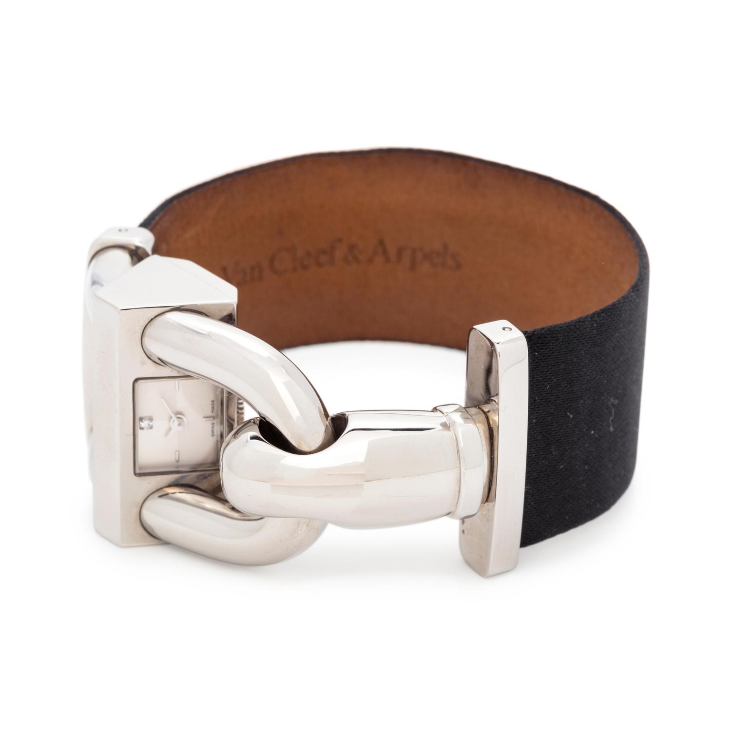 VAN CLEEF & ARPELS, STAINLESS STEEL 'CADENAS' WRISTWATCH