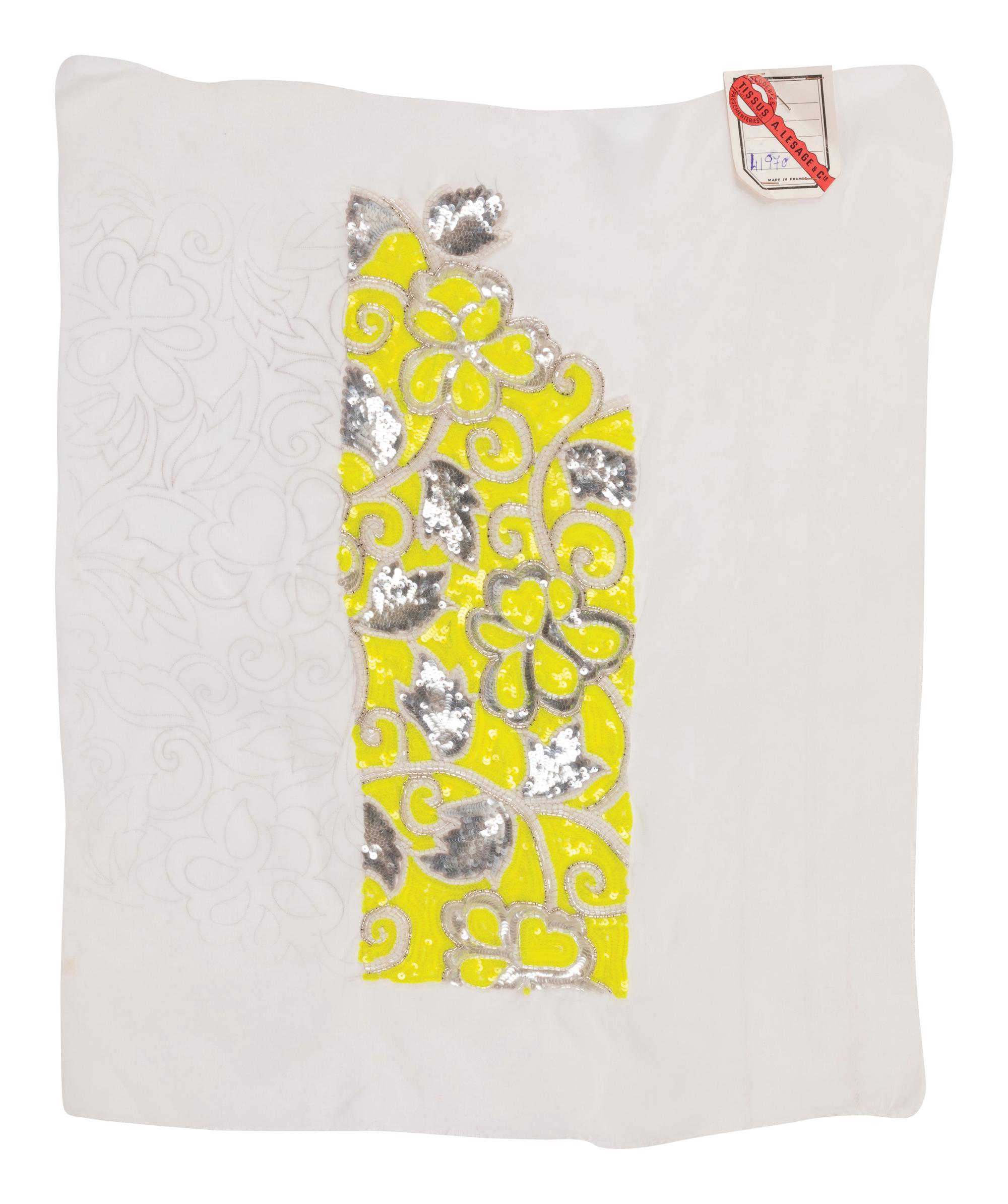 House of Lesage Embroidery Sample From the Geoffrey Beene Archive, 1960-80s