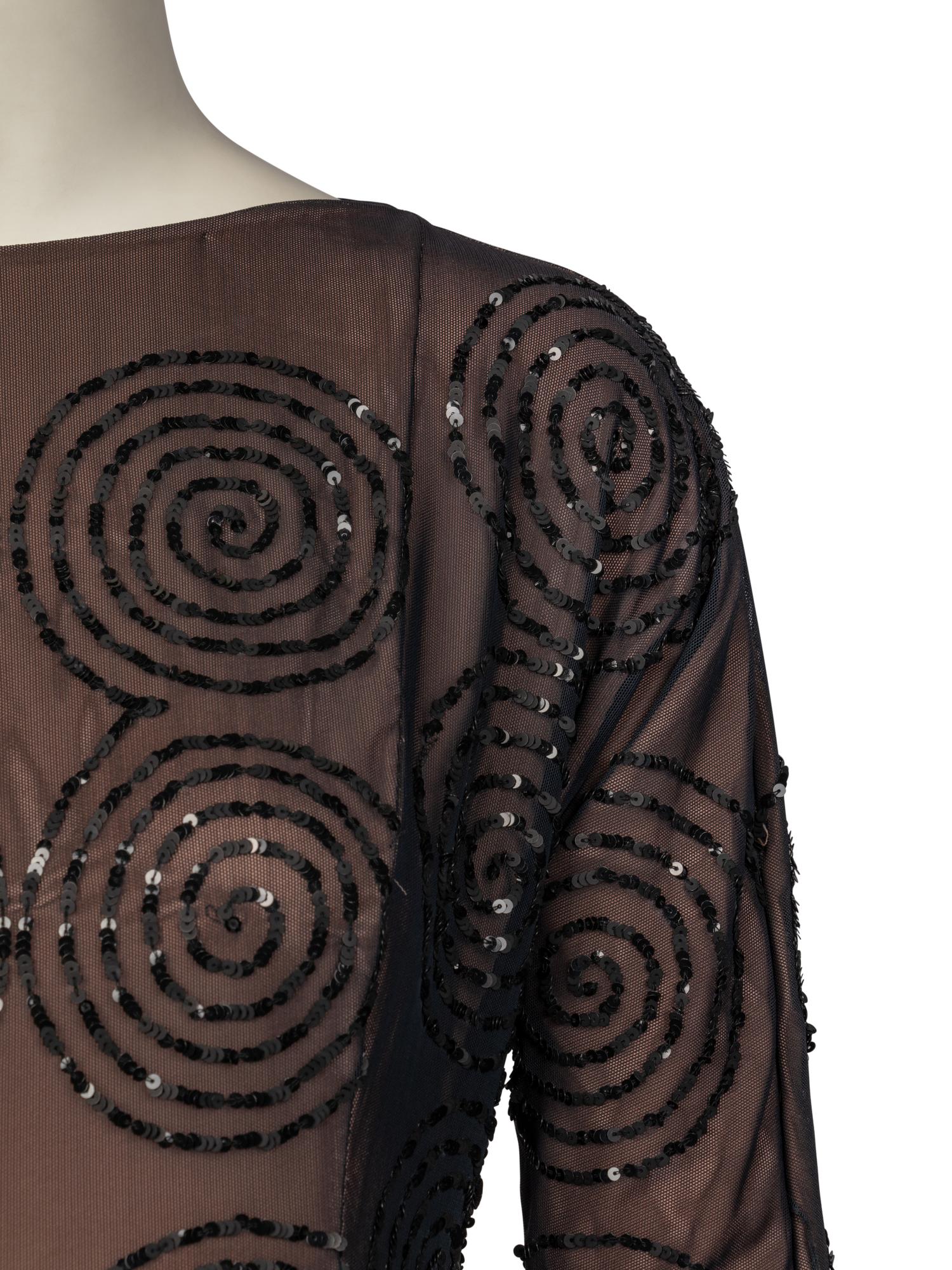 Carolina Herrera Sequined Evening Dress, 2000s