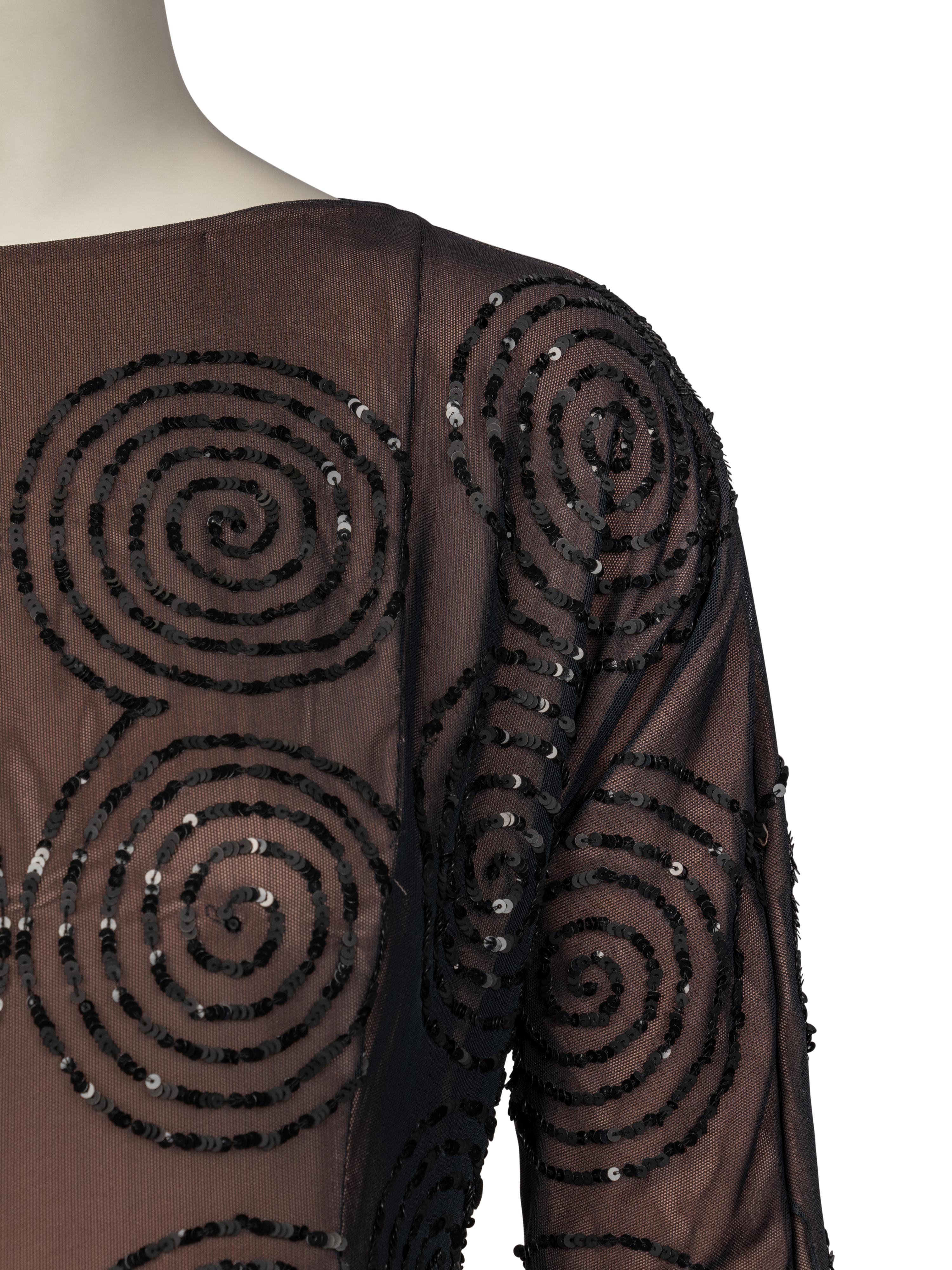 Carolina Herrera Sequined Evening Dress, 2000s