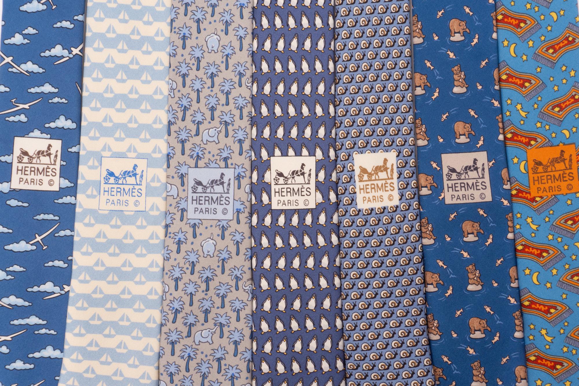 SEVEN HERMÈS TIES