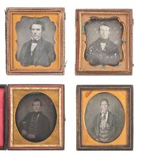 [EARLY PHOTOGRAPHY]. 36 sixth plate daguerreotypes featuring men of varying ages.