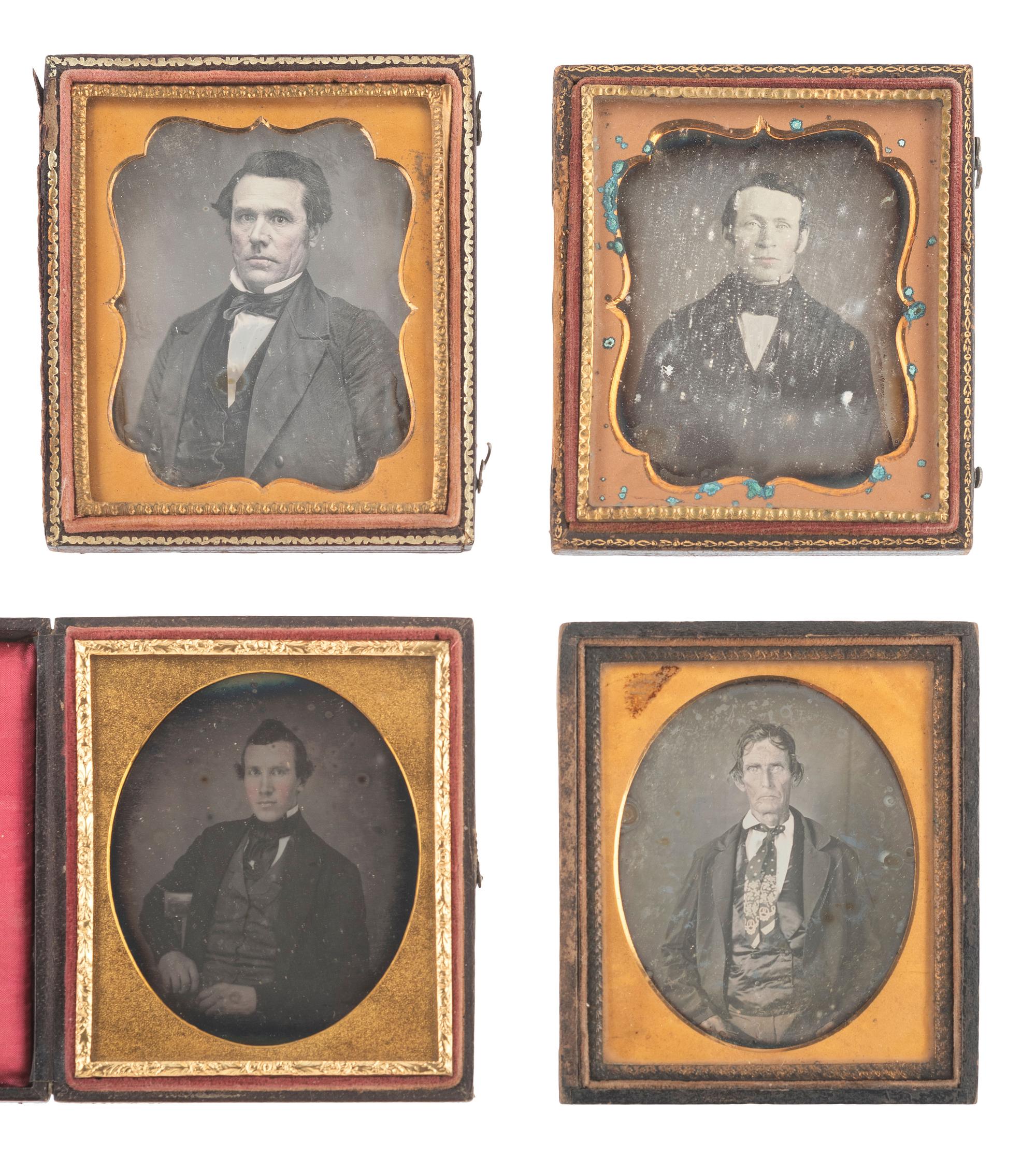 [EARLY PHOTOGRAPHY]. 36 sixth plate daguerreotypes featuring men of varying ages.