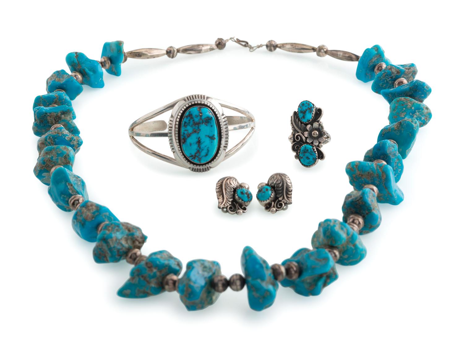 Navajo and Southwestern-style Silver and Turquoise Jewelry