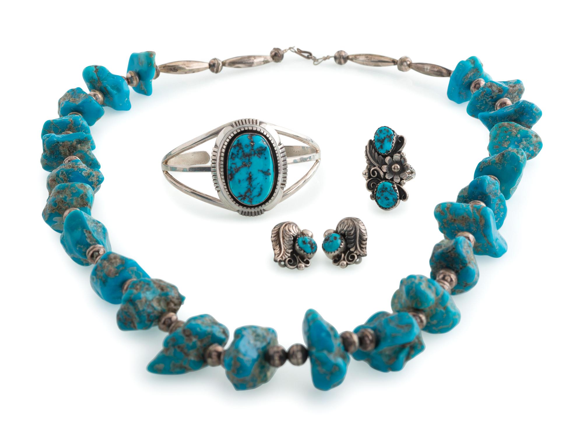 Navajo and Southwestern-style Silver and Turquoise Jewelry