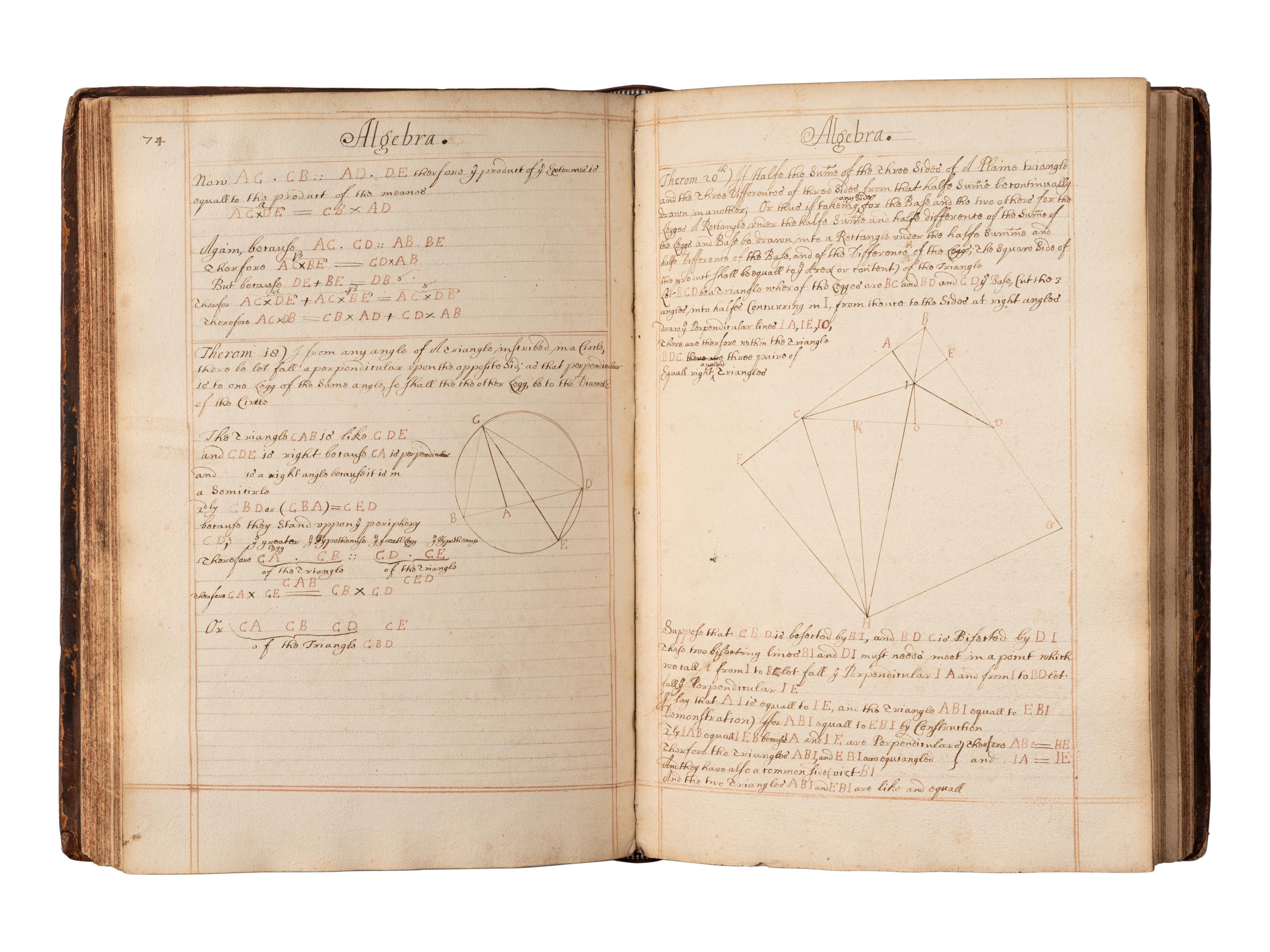 [MANUSCRIPT - MATHEMATICS]. Manuscript on arithmetic and algebra, beginning “Institutions of Arithmetick Byway of Preface…” [England, late 17th century].